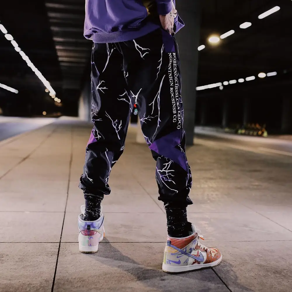 Модные спортивные штаны с надписью мужские Джоггеры в стиле Харадзюку