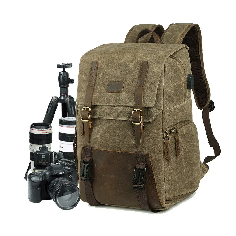 Сумка для камеры путешествий DSLR фотографии водонепроницаемая холщовая сумка на