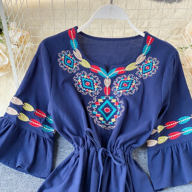 Женское облегающее Платье макси с цветочным принтом богемное платье ручной