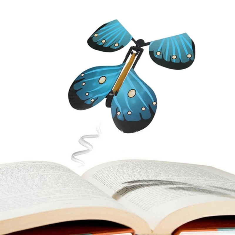 10 шт. Волшебная бабочка летающая в книге заводная Бабочка для карт игрушка