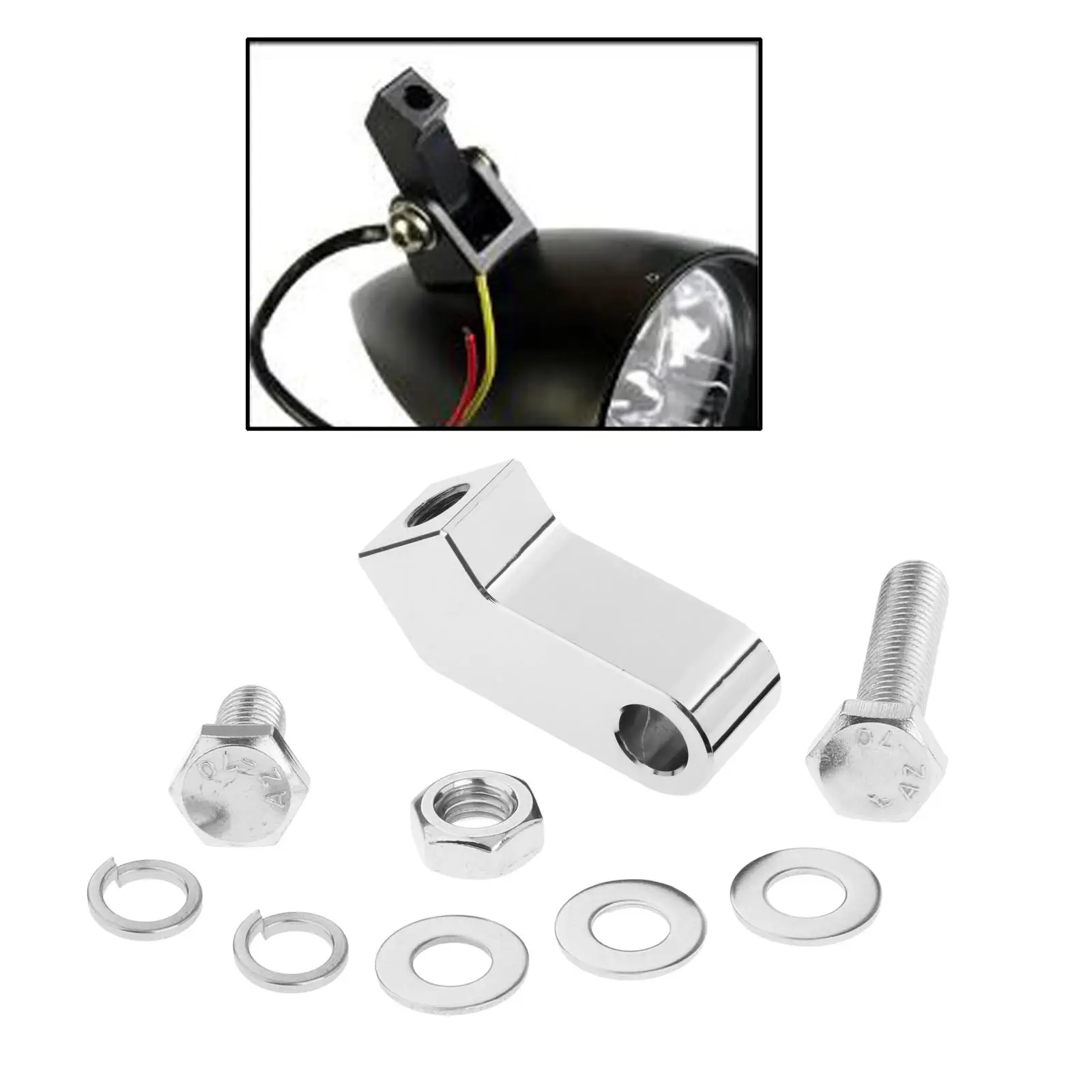 

Universal Motorcycle Headlight Lamp Mount Bracket Mounting Bracket Block Kit