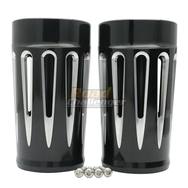 

Motorcycle Front Fork Boot Slider Covers For Harley Touring Road King Street Electra Glide 1980-2013 CNC Aluminum