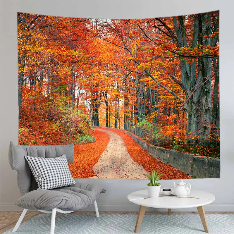 Натуральный гобелен пейзаж градиент закат задний фон украшение для дома