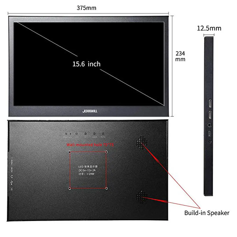 Портативный монитор 15,6 13,3 дюймов сенсорный экран HD lcd HDMI USB дисплей для компьютера PC PS4 1080P ips игровой монитор Raspberry Pi