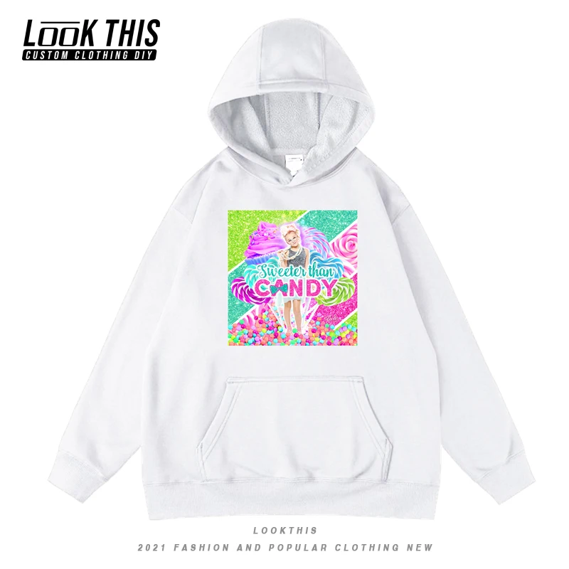 

JoJo Siwa Fun Childs Clothing Sweatshirt Hooded Hoodies Long Sleeve Cartoon Letters Pullover Boy Girl Sportswear Fleece Tops