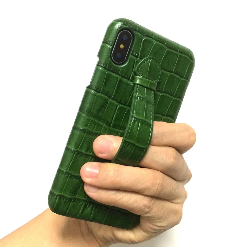 Solque Ультратонкий чехол из натуральной кожи крокодила для iPhone X XS Max 7 8 Plus|Бамперы| |
