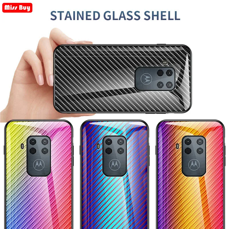 Чехол для Motorola One Zoom чехлы из углеродного волокна чехол закаленного стекла