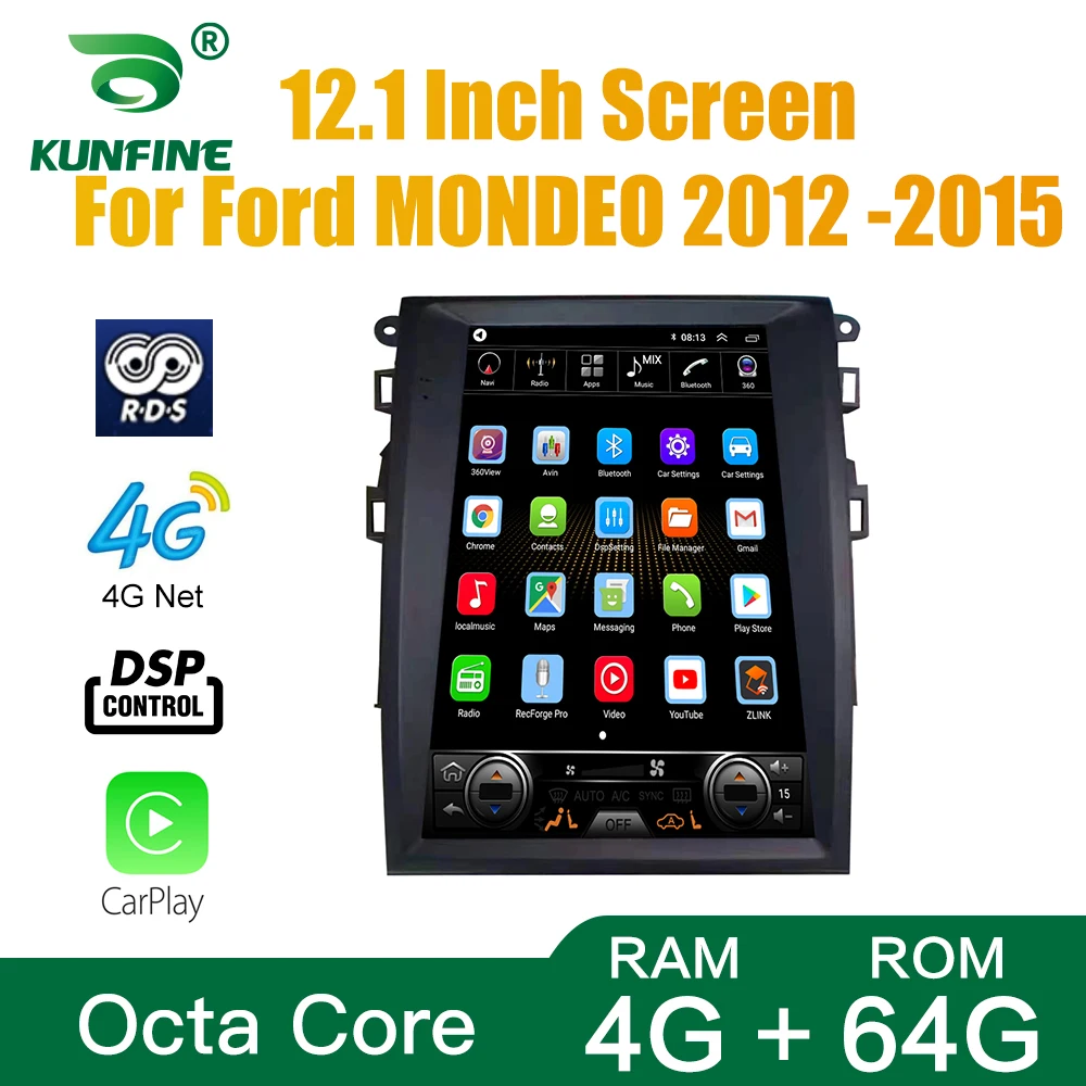 Купи Tesla Screen Octa Core 4GB RAM 64GB ROM Android 10, 0 автомобильный DVD GPS плеер Deckless Car Stereo для Ford MONDEO 2012-2015 AT за 9,488 рублей в магазине AliExpress