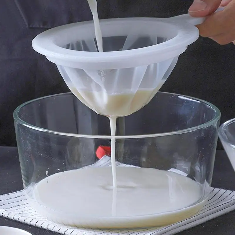 

Soy Bean Milk Mesh Filter Milk Bag Juice Colander Cold Brew Coffee Drip Strainer Home Kitchen Handheld Flour Honey Sieve
