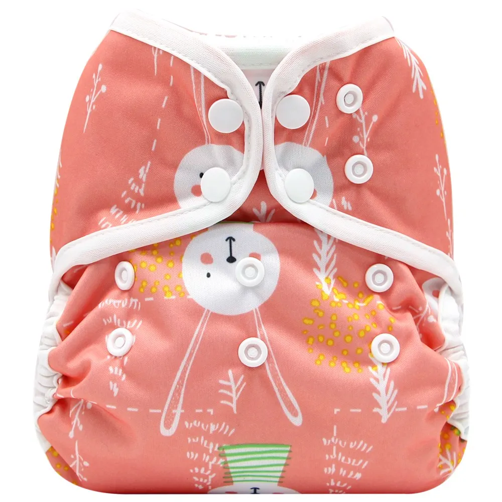 Pa&ntilde;al de tela para beb&eacute; reci&eacute;n nacido, talla &uacute;nica, reutilizable, envoltura de cubierta impermeable para usar con pa&ntilde;al plano o ajustado-2