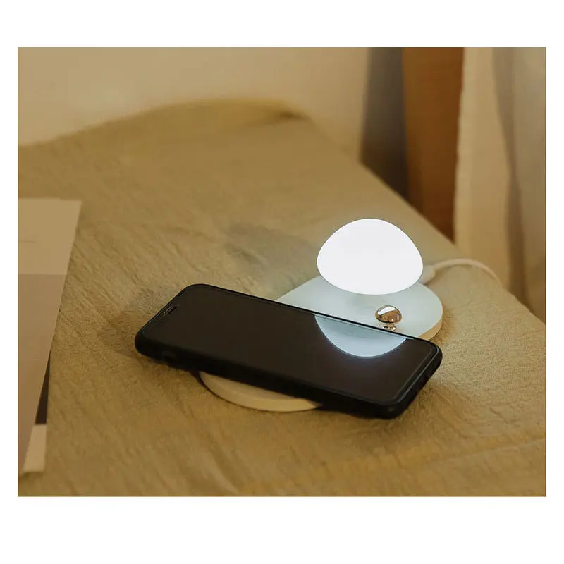 Link Face 2 в 1 Беспроводной Зарядное устройство быстрой зарядки светодиодный ночной