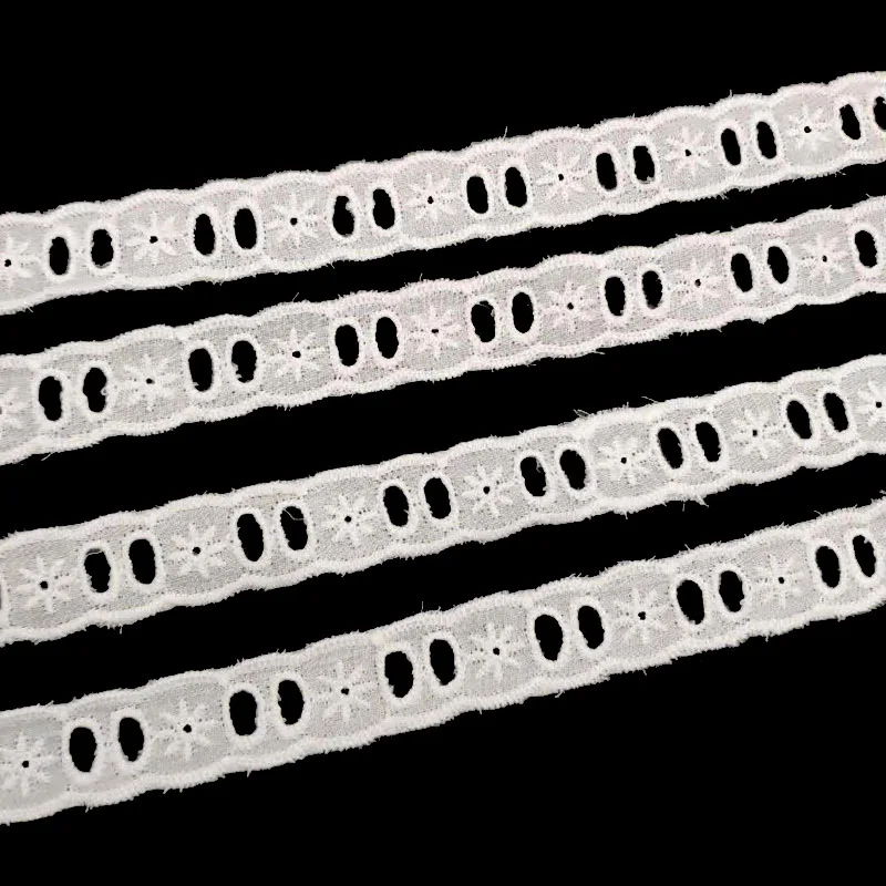 2 см вырезанная Цветочная вышитая хлопковая кружевная отделка сделай сам Одежда