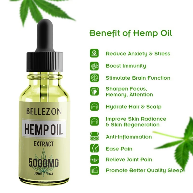Конопляное масло семян конопли 30 мл натуральное для сна антистрессовый экстракт