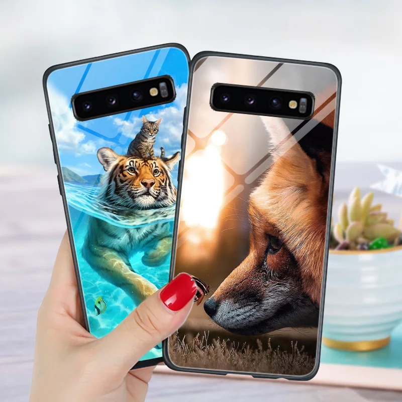 Чехол для Samsung S8 Жесткий из поликарбоната Galaxy S9 Plus S10 Lite S10e сверхяркий глянцевый