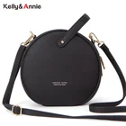 Сумка женская круглая из мягкой кожи, саквояж на плечо, мессенджер кросс-боди, круглая сумочка