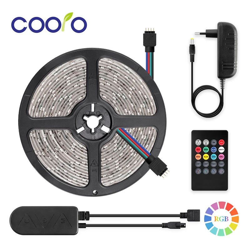 SMD5050 2835 DC12V Светодиодный светильник гибкая лента RGB полоса водонепроницаемый светодиодный светильник 5 м Bluetooth APP контроллер адаптер Комплект