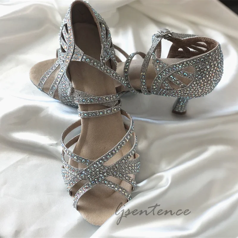 Туфли женские атласные для латиноамериканских танцев 10 см | Спорт и развлечения