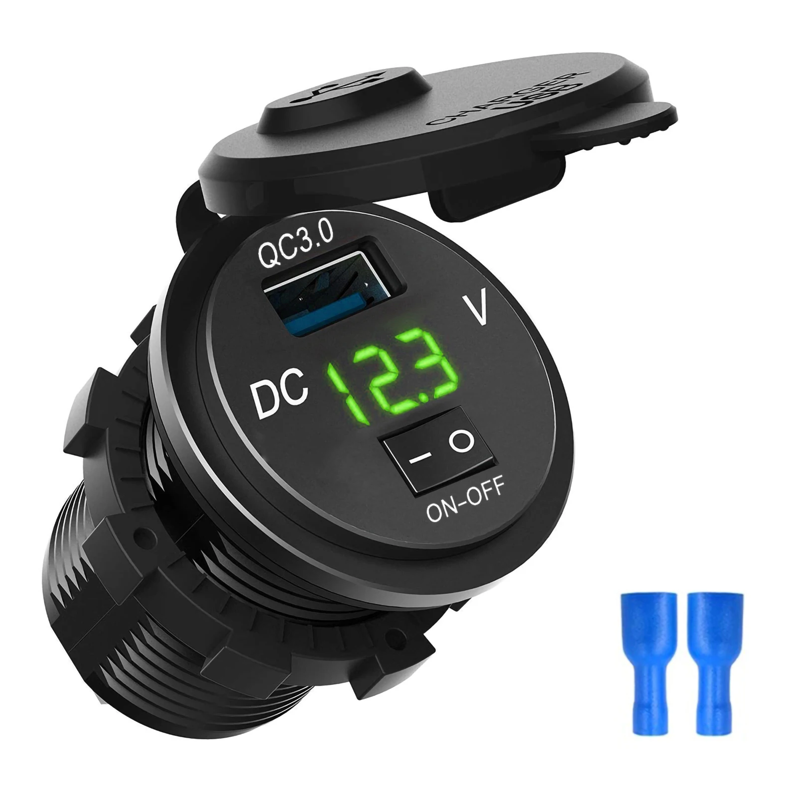 Автомобильное зарядное устройство SOONHUA QC3.0 водонепроницаемый USB цифровой