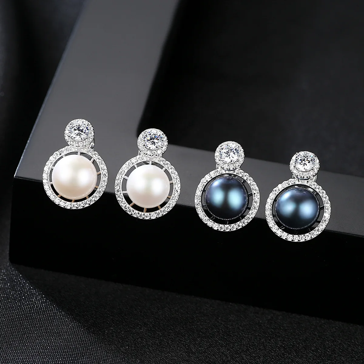 Корейские серьги гвоздики из стерлингового серебра S925 пробы с жемчугом и
