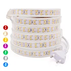 ЕС Великобритания 220 В 204 в светодиодный sm светодиодный Светодиодная лента IP67 водонепроницаемая наружная садовая декорация светодиодные лампы