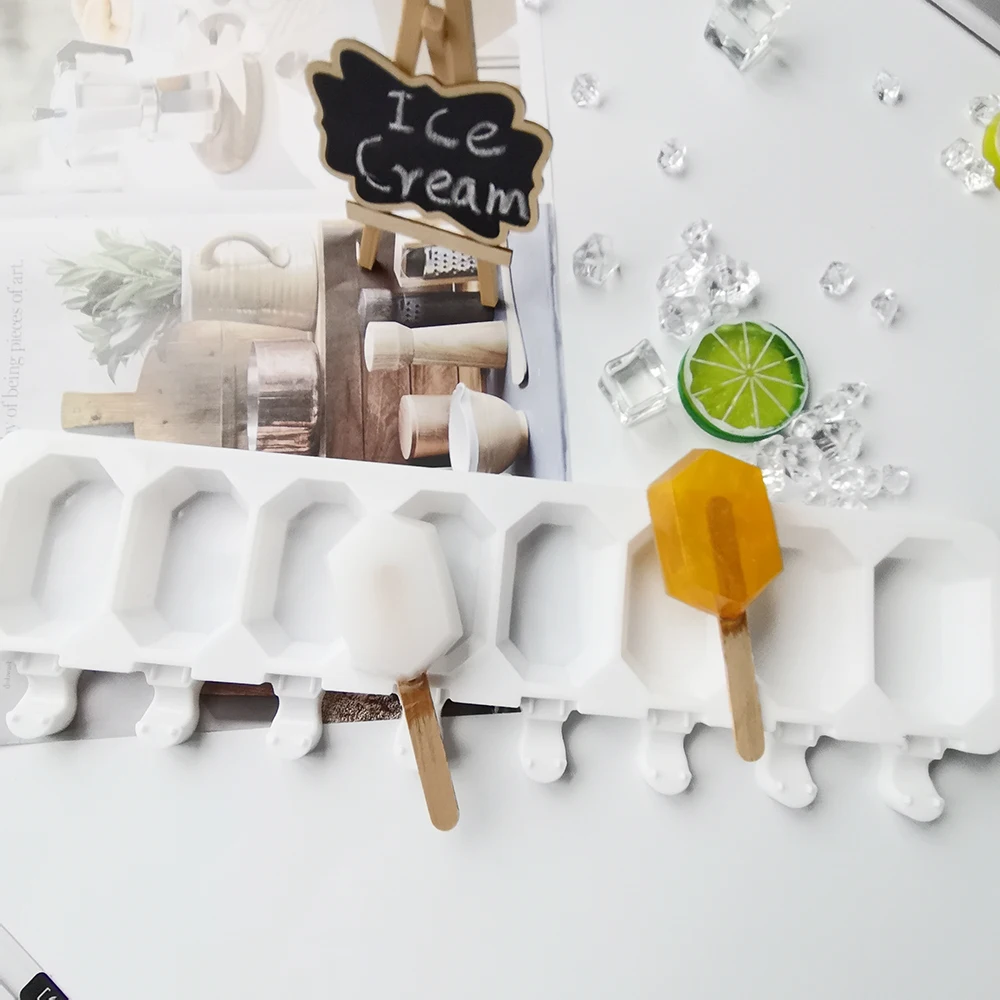 

Силиконовая форма для мороженого, форма «сделай сам» для приготовления домашнего льда в морозильной камере с 8 ячейками, поднос для кубиков ...