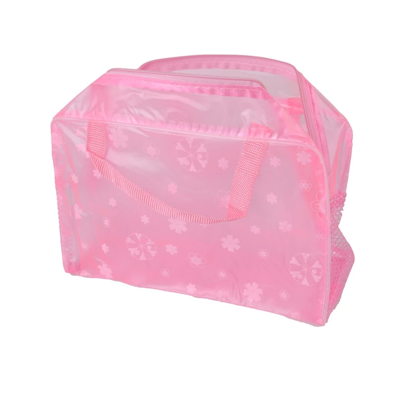 

5 Colors Make Up Organizer Bag Toiletry Bathing Storage Bag Women Waterproof Transparent Floral PVC Travel Cosmetic Bag