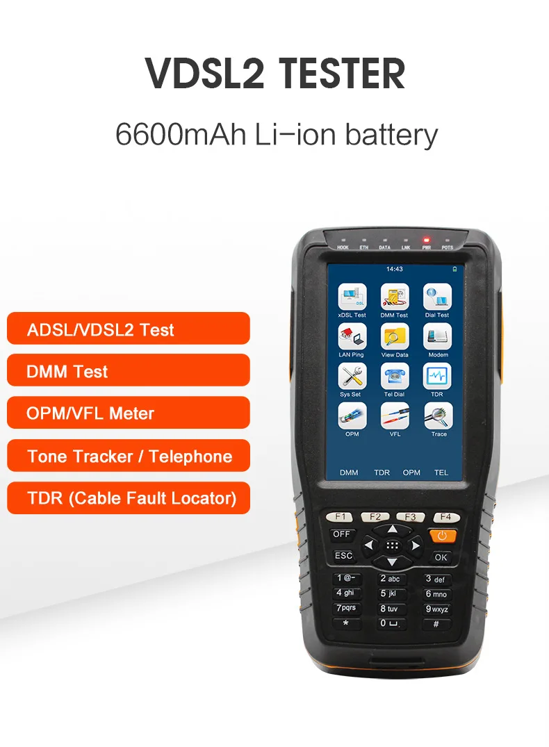 TM 600 VDSL VDSL2 Тесты er для линия xDSL и коробка с инструментами инструменты