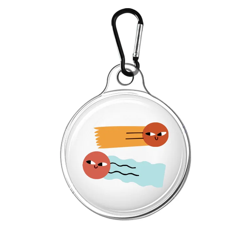 

Keychain For Apple Airtag Case Cartoons Waterproof Transparent Back Cover Protective Sleeve Airtags Dog Anti Lost Tracker Wallet