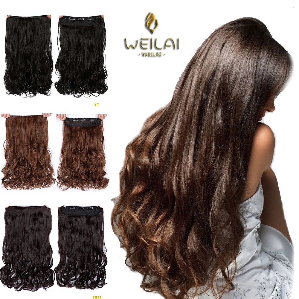 WEILAI парик женские длинные вьющиеся волосы большая волна натуральные наращивание