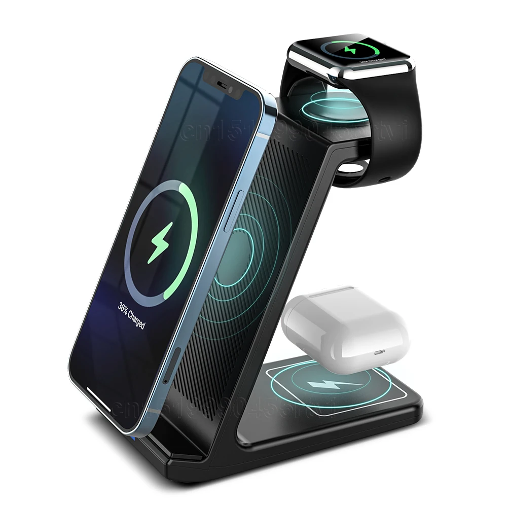 20w wireless charger stand for iphone 13 12 11 xr 8 apple watch 3 in 1 qi fast charging dock station for airpods pro iwatch 7 6 free global shipping
