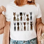 Футболка женская с забавным принтом альпака, топ в стиле 90-х с графическим принтом, милая Свободная рубашка в стиле Харадзюку, с коротким рукавом