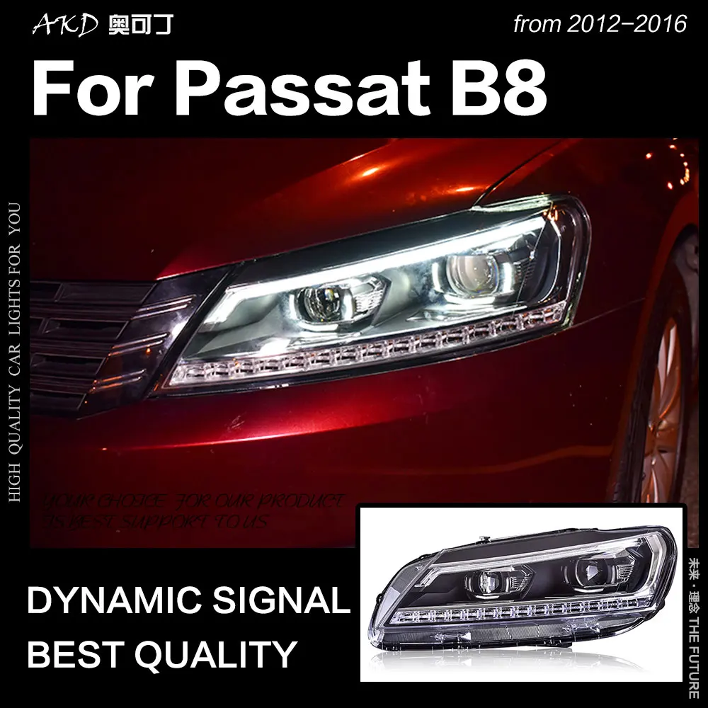 Автостайлинг для Passat B7 фары 2012 2015 US светодиодный ные DRL Hid ангельские глазки
