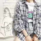 Блузка Женская Осенняя рубашка в клетку женская рубашка с длинным рукавом Blusas Ropa De Mujer