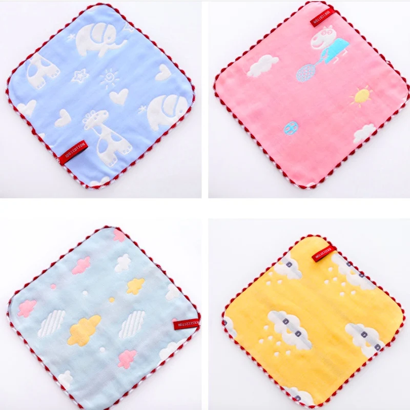 Новинка квадратное полотенце из чистого хлопка 25*25 см детское безопасное для