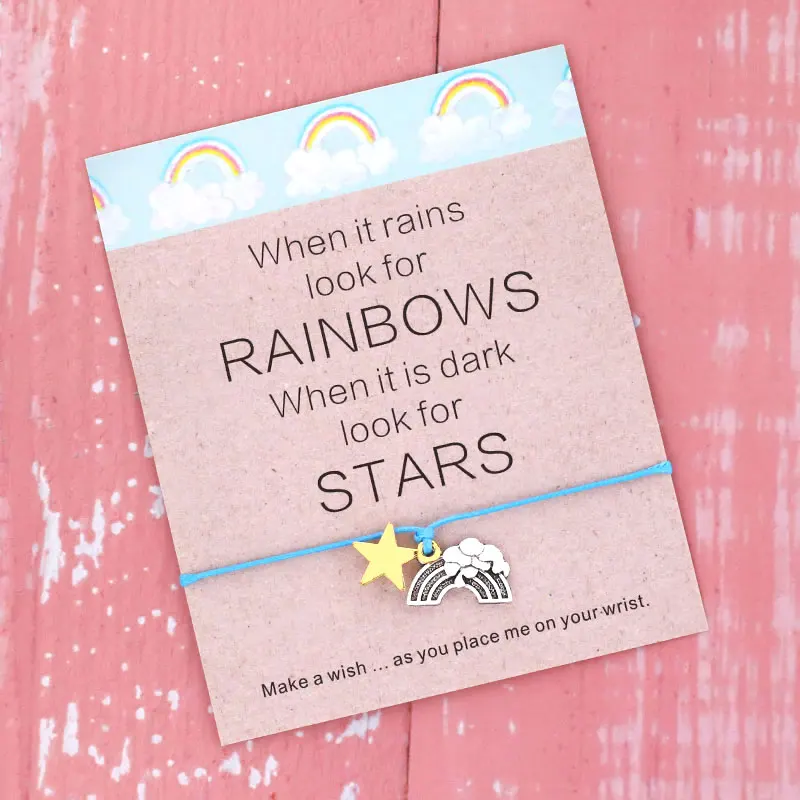 Вдохновляющий браслет желаний Радужный Браслет для женщин и мужчин подарок