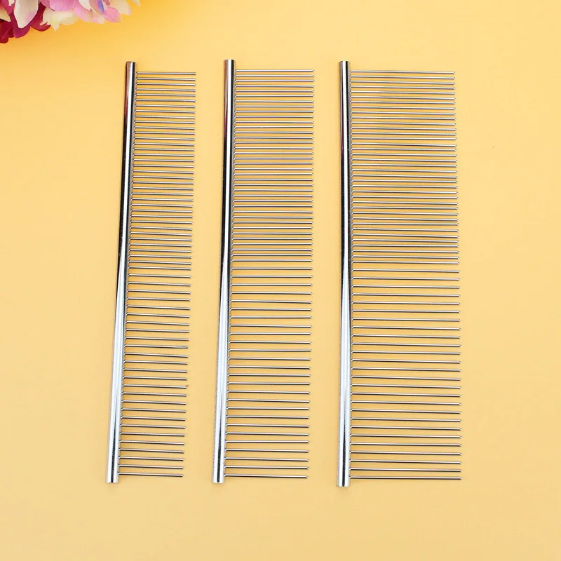 

7.5 Inch Pet Stainless Steel Comb Cat Dog Grooming Tool Shedding Combs B1