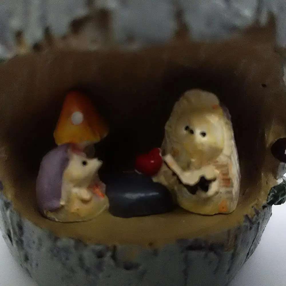 Mini Flower Pot Cute Hedgehog Succulent Figurines Planter for Home Table Decor Garden Decoration Gift Flowerpot | Дом и сад