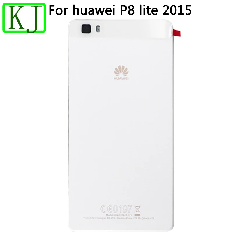 Для huawei P8 Lite крышка батареи задняя пластиковая Дверная панель корпус чехол для нового 5,0 ''P8 Lite задняя крышка - Цвет: White
