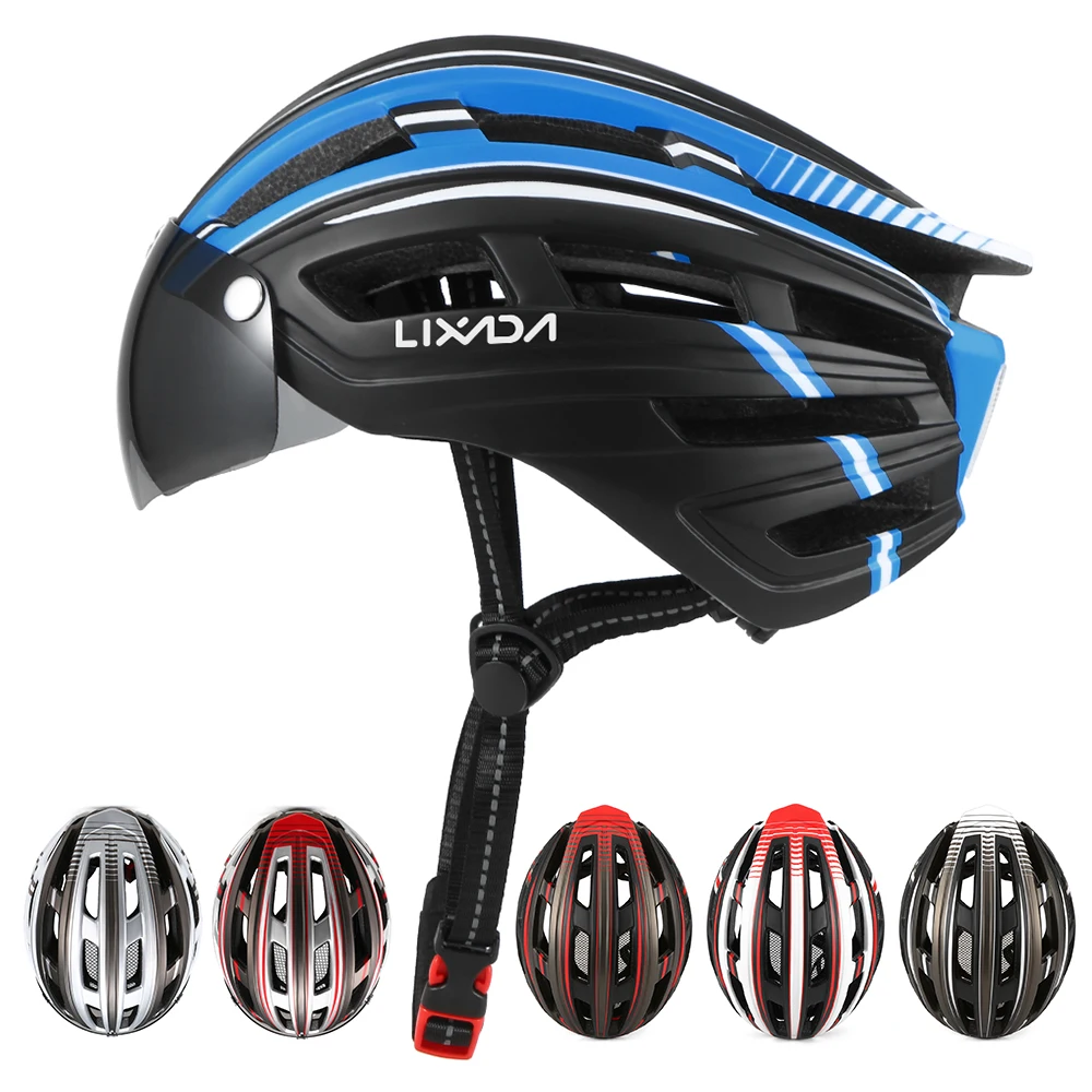 Шлем велосипедный Lixada со съемным магнитным козырьком и защитой от ультрафиолета