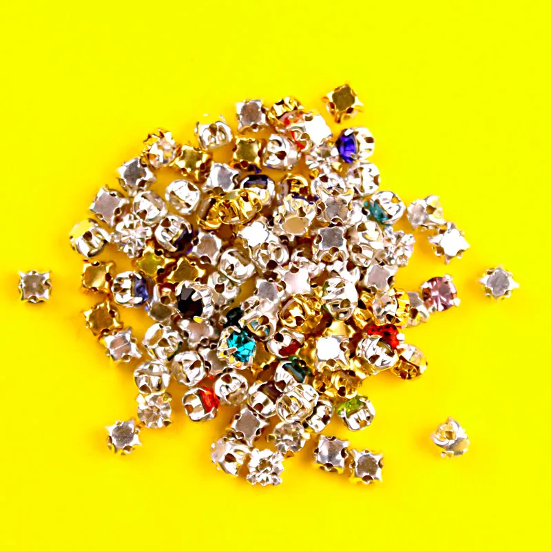 DIY 100p цветные пришивные стразы из хрустального стекла драгоценные камни