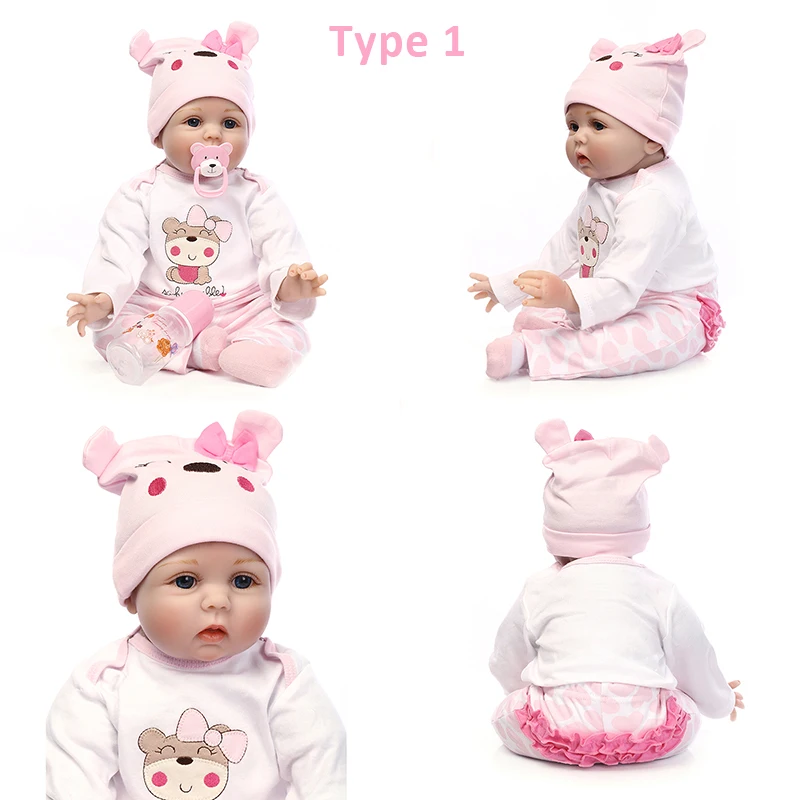 NPK Baby Reborn Doll мальчик живой игрушки для детей милые игрушки для девочек 22 дюймов 55 см мягкий силиконовый корпус Детские куклы подарок на день рождения