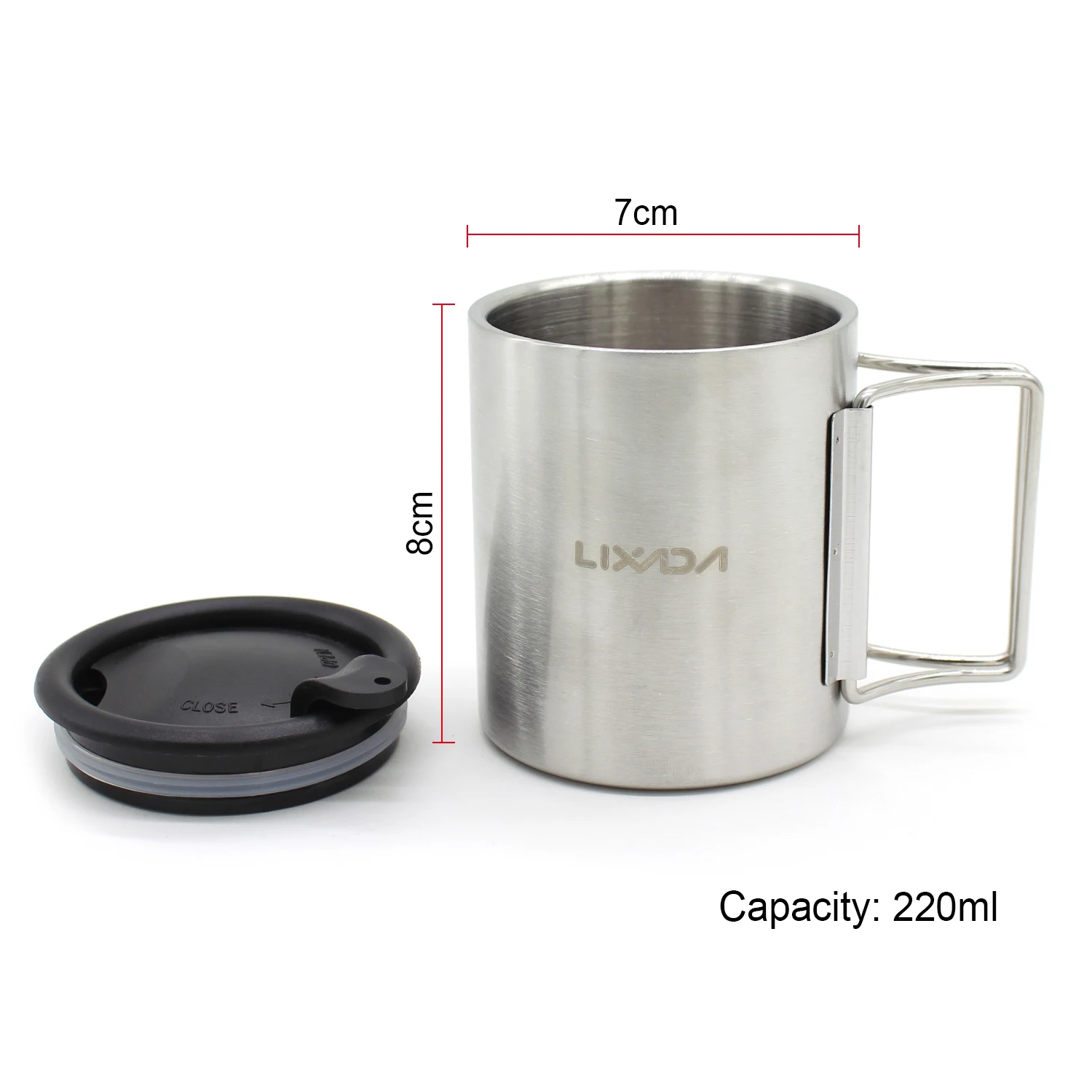 Lixada 220 мл походная посуда уличная кружка портативная чашка для пикника воды из