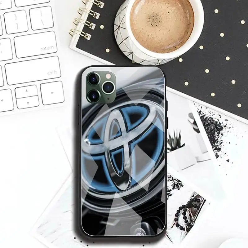 

Cool Toyotas Car Phone Case Tempered Glass For iPhone 12 11 Pro Max Mini XR XS MAX 8 X 7 6S 6 Plus SE 2020 cover