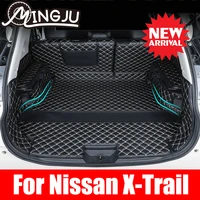 rear trunk mat car trunk leather mats parts rear boot liner styling anti dirty protector tray for nissan x trail t32 accessories