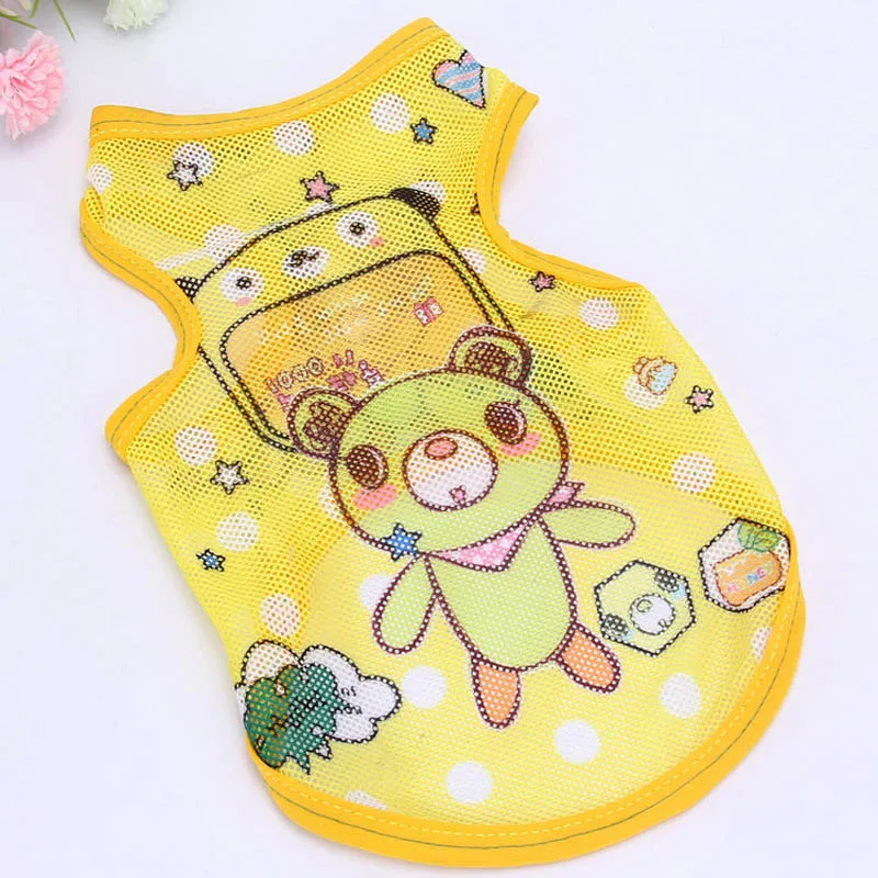 

Cute Small Dog Vest Summer Grid Clothes Breathable Clothing for Pet Puppy Cat T-shirt A1