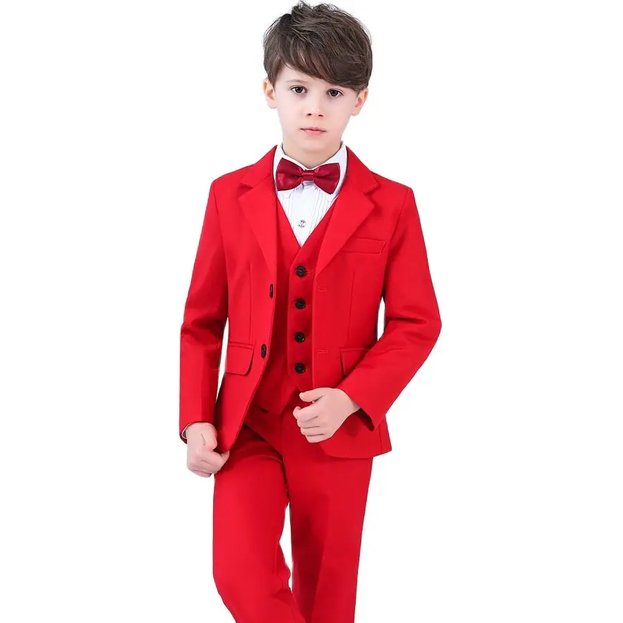

Fashion Solid Color Red Kids Blazers Boys Suits for Weddings Prom Formal Suit Wedding Boy Suits Costume Enfant Garcon Mariage