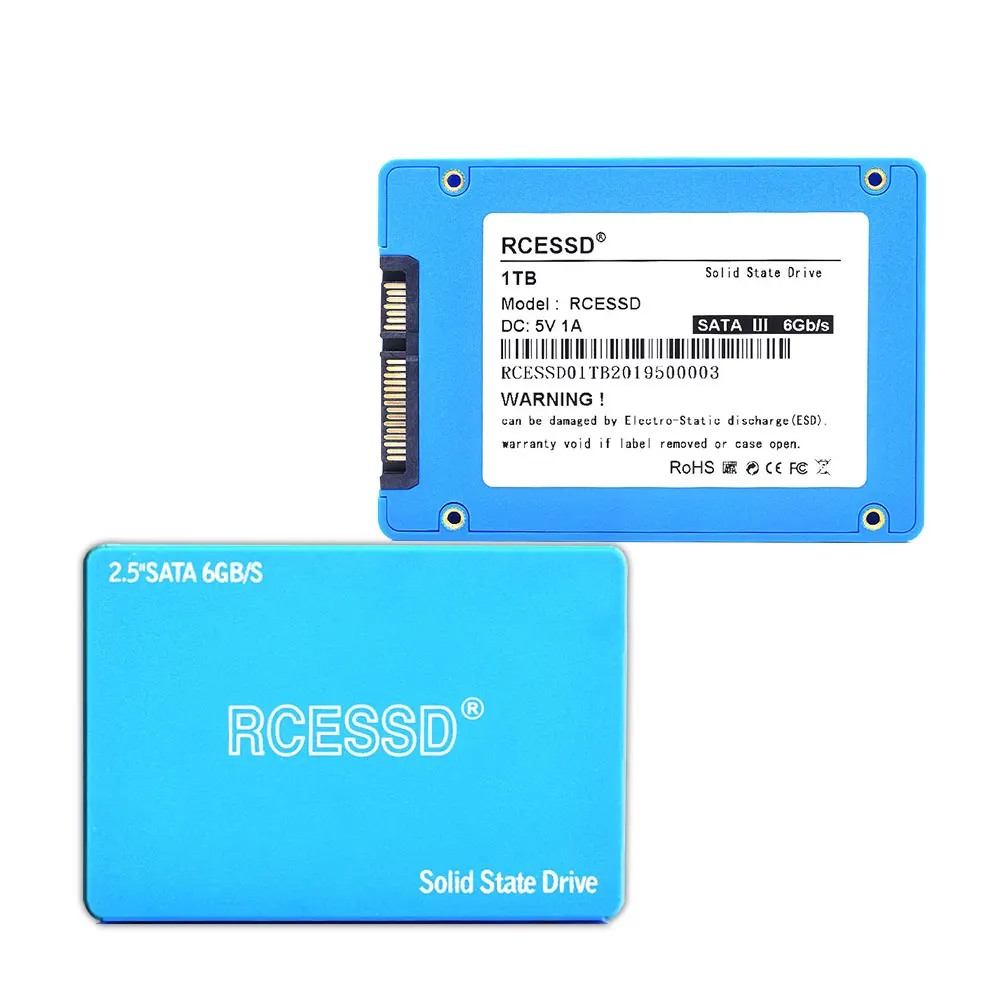 RCESSD пластик 2 5 дюймов SATA SSD 128 ГБ 256 512 1 ТБ Внутренний твердотельный диск для