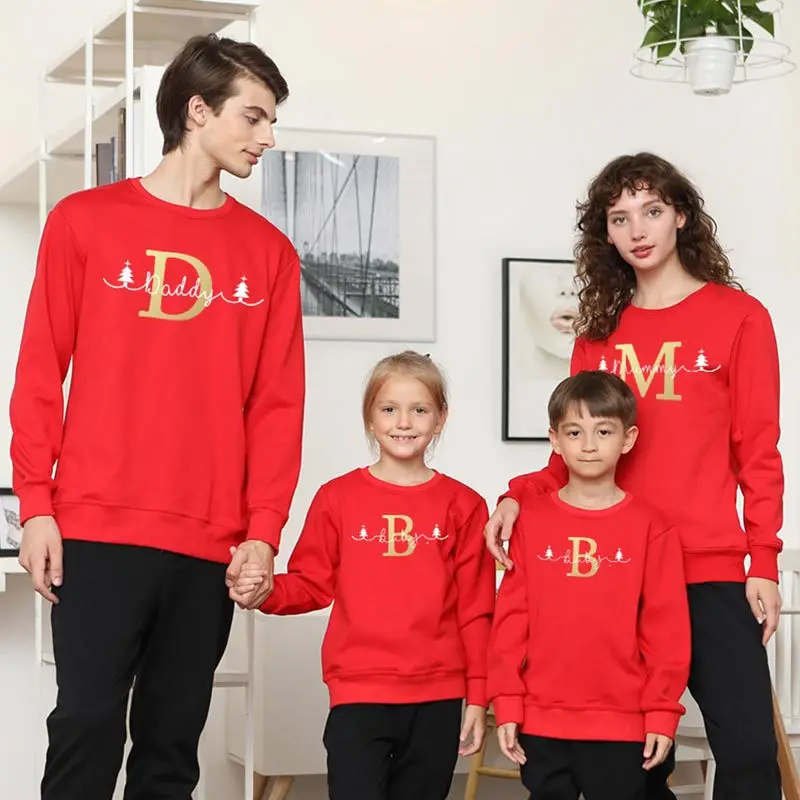 

Christmas Pajamas Family Look Couple Clothes Baby Mother and Me Daddy Baby Father T-Shirts Parent Child Outfits Clothes