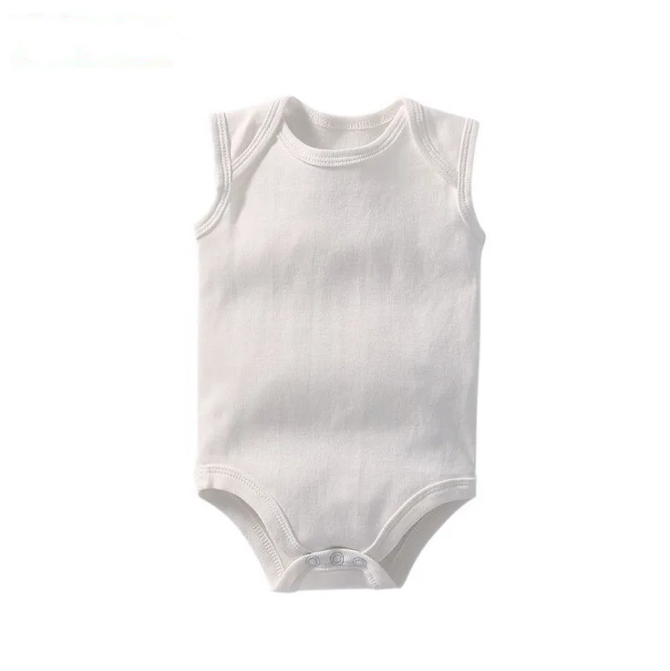 baby rompers White 3 шт./лот Детские ромперы без рукавов хлопковое боди для новорожденных Одежда для маленьких мальчиков и девочек, Ropa, Bebe, комбинезон для детей от 0 до 3, 6, 9, 12, 18, 24 месяцев - Цвет: baby rompers White