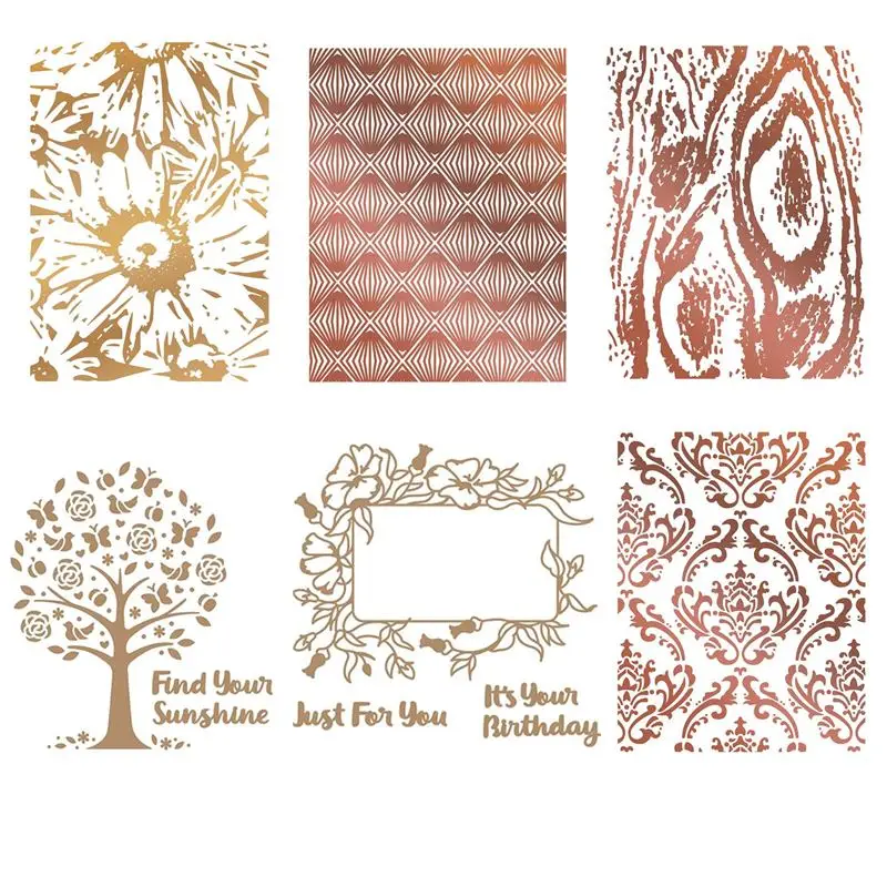 Найдите свое солнечное розовое дерево металлические Горячие тарелки из фольги